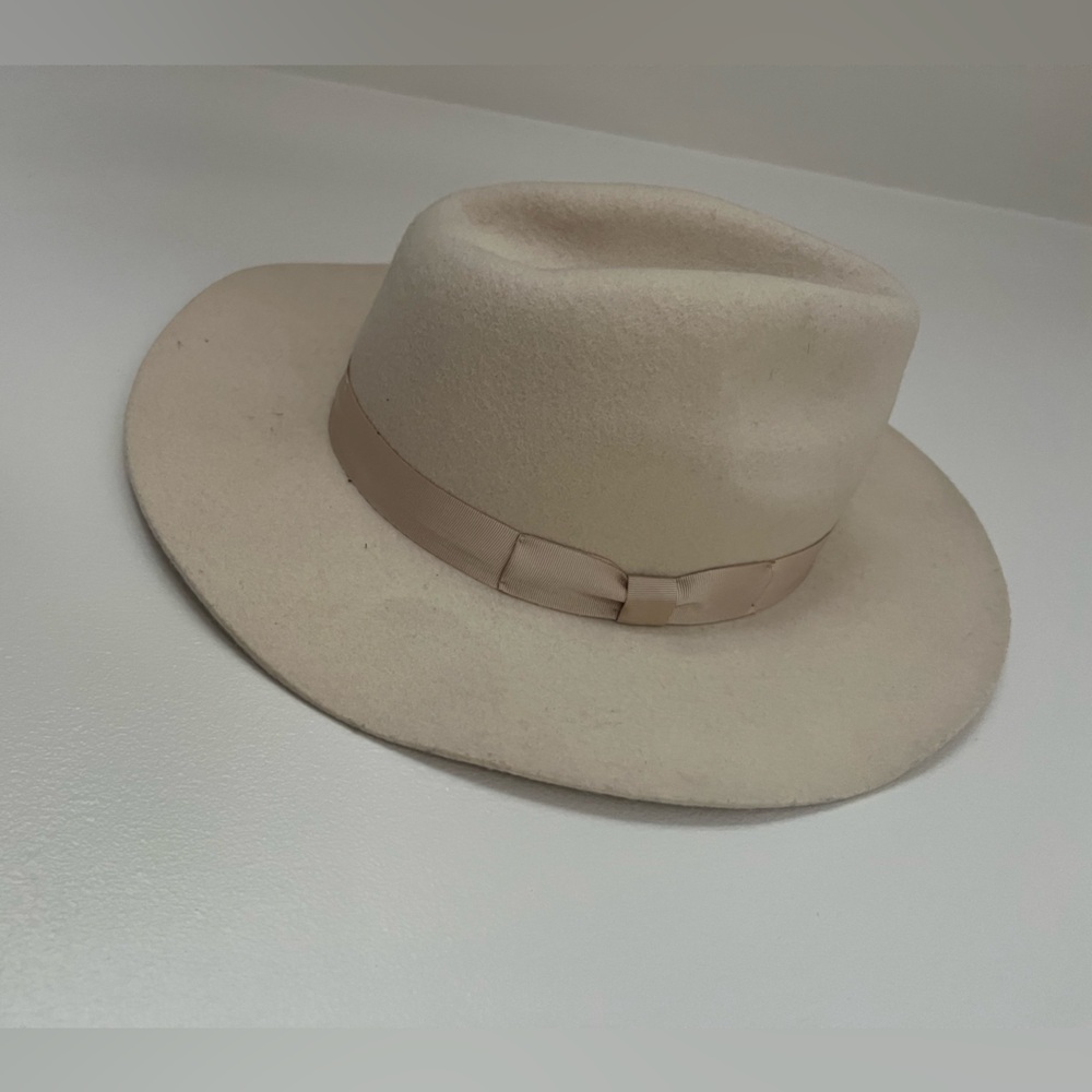 Lack Of Color Cream Hat with Black Band